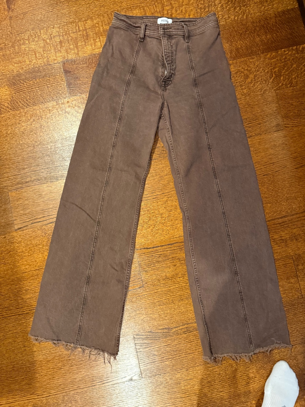 Pistola penny seamed brown jeans